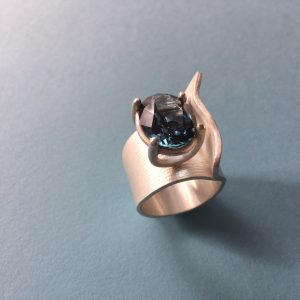 beach moon gemstone ring